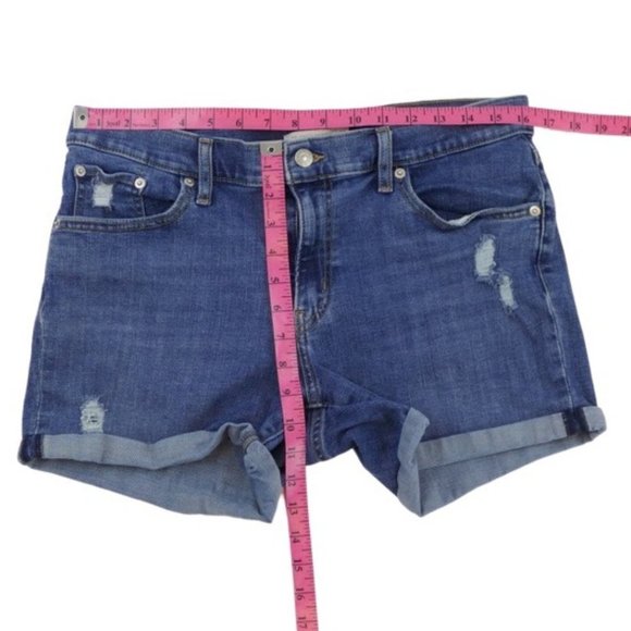 Levi's Mid Length Distressed Shorts - Picture 3 of 8